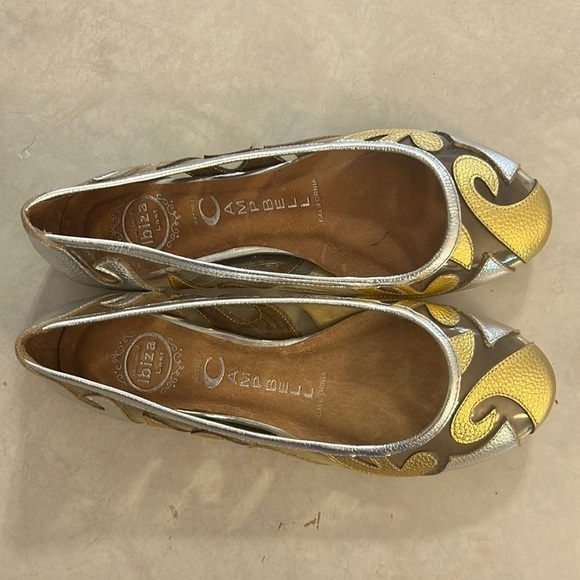Jeffrey Campbell Shoes - Jeffery Campbell wavy metallic flats
